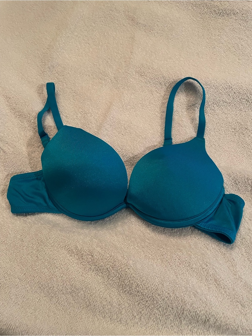 vassarette Teal Molded Push-Up Bra